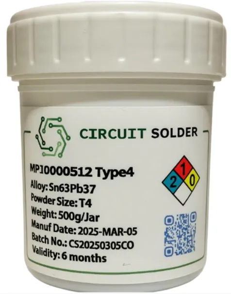 Pasta de Soldar Sn63Pb37 –en pasta T-4 X 500 GR CIRCUIT SOLDER
