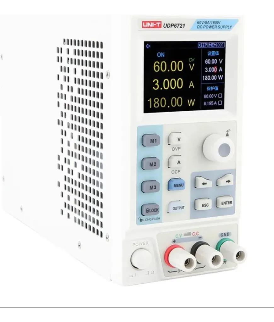 Fuente pogramable lineal de corriente continua .un canal, 0-60V/8A  (UDP6721)